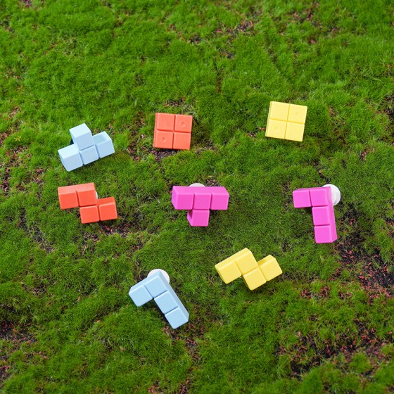 洞洞鞋配饰立体鞋花鞋扣可拆卸DIY鞋带积木俄罗斯方块